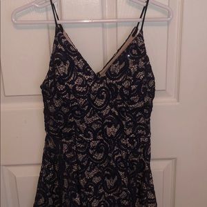 Navy blue lace dress
